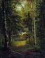 cabaña en el bosque paisaje clásico Ivan Ivanovich árboles